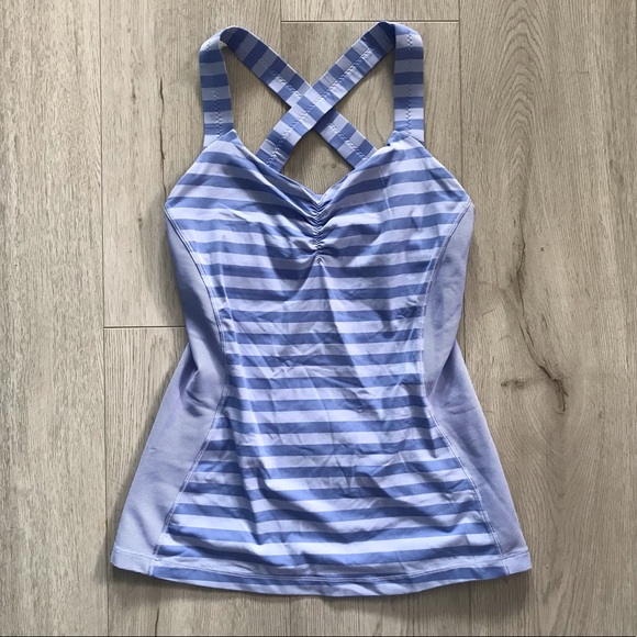 Lululemon Striped Cut Out Back Tank - Picture 7 of 8